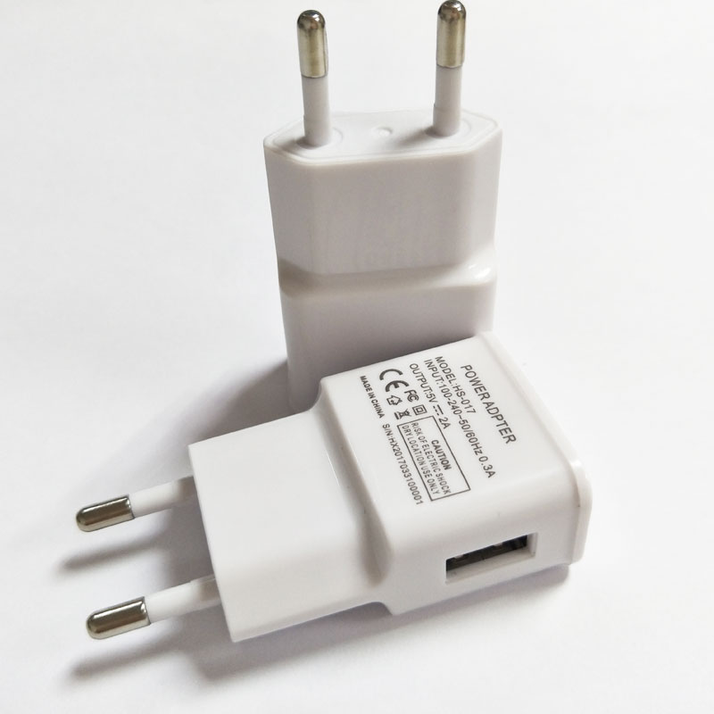 HS-017: 5V 2A single USB port universal travel charger adaptor for phone tablet