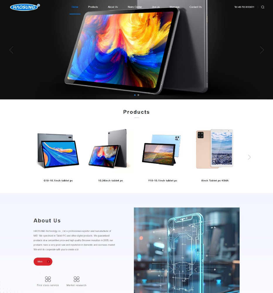 Warmly celebrate the Haosung company's Web site revision success!